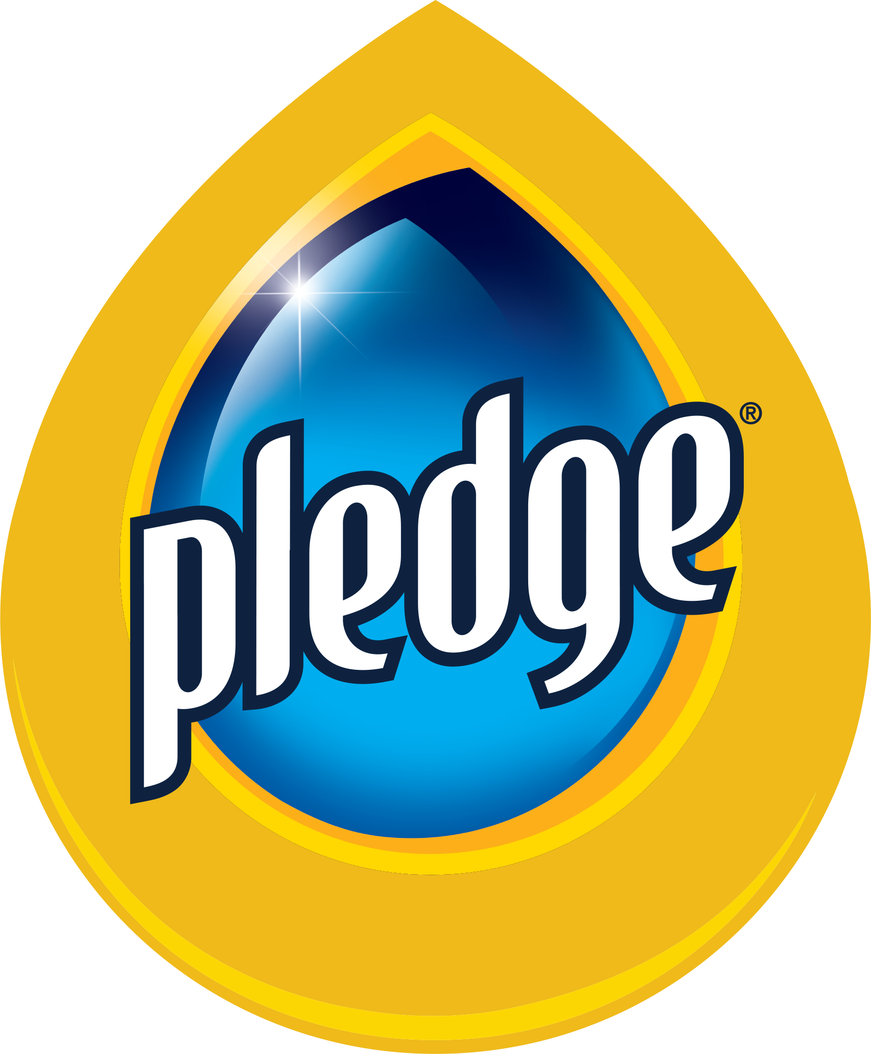 The original yellow Pledge logo.
